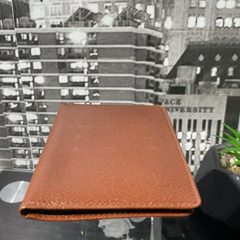 Authentic Louis Vuitton Tan Leather Card Holder